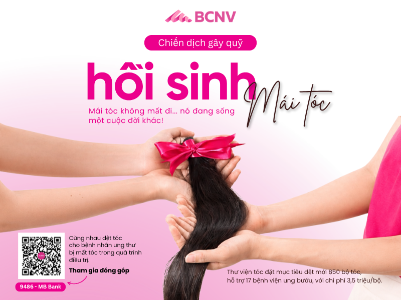 Gây Quỹ “Hồi Sinh Mái Tóc” – Chi phí dệt tóc thật cho bệnh nhân K